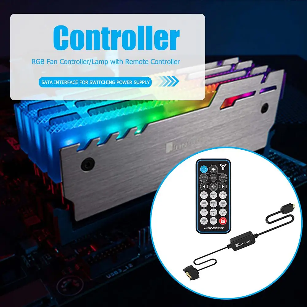 JONSBO 5V 3Pin AURA RGB Fan Controller-PC Caz Dunga de Lumină de Control de la Distanță