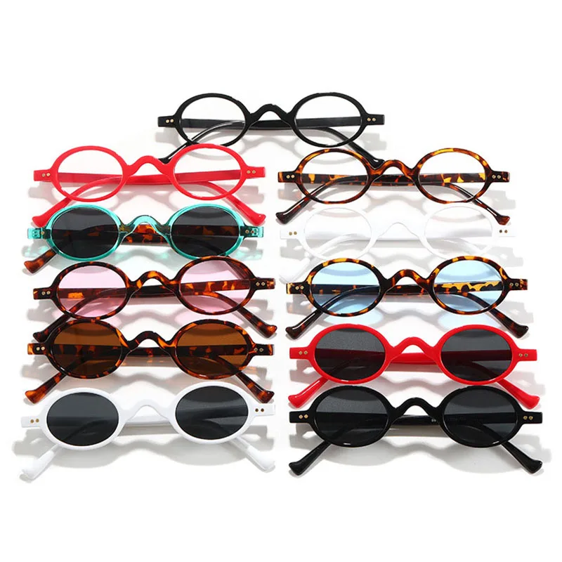 DECI&EI de Moda Mici, Rotunde ochelari de Soare Femei Clasic Vintage Steampunk Unghii Bărbați Ochelari de Soare Nuante UV400 Oval de sex Feminin Rama de Ochelari