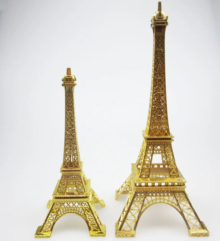 Culoare De Aur Turnul Eiffel Decor Acasă Ambarcațiuni De Metal Retro Bronz Antic Turnul Eiffel Model Home Decor Goden Turnuri