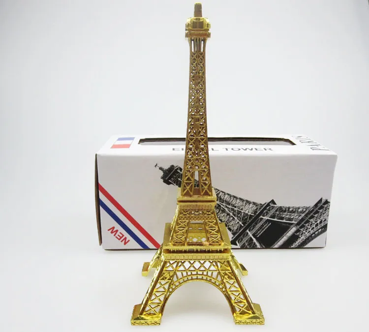 Culoare De Aur Turnul Eiffel Decor Acasă Ambarcațiuni De Metal Retro Bronz Antic Turnul Eiffel Model Home Decor Goden Turnuri