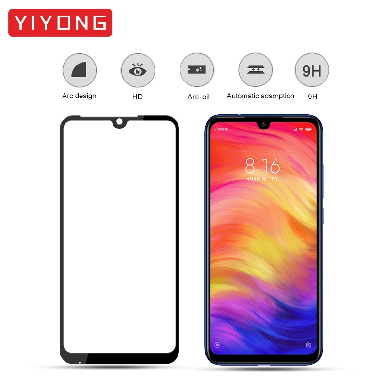 YIYONG 5D Full Capac de Sticlă Pentru Xiaomi Redmi Nota 7 8 8T 6 5 Pro Temperat Pahar Ecran Protector Pentru Xiaomi Note 8T 7 8 Pro Sticlă