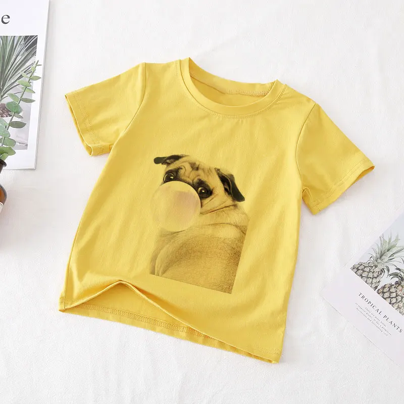 Cele mai recente Kawaii Rotund Gat Fete T-shirt Koala Panad Drăguț Bule Suflare de Imprimare Retro Baieti T Shirt Estetica Copii Tricou Noutate