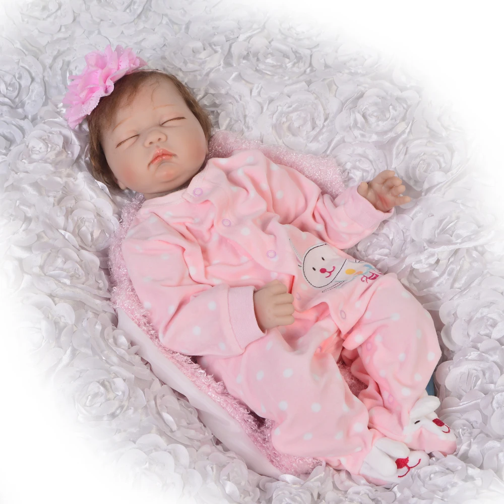 KEIUMI 22 Inch Nou-născut Păpuși 55 cm Dormit Renăscut Baby Doll Realist Copii Fata de Jucarii Pentru Copii de Ziua de nastere Cadouri de Craciun