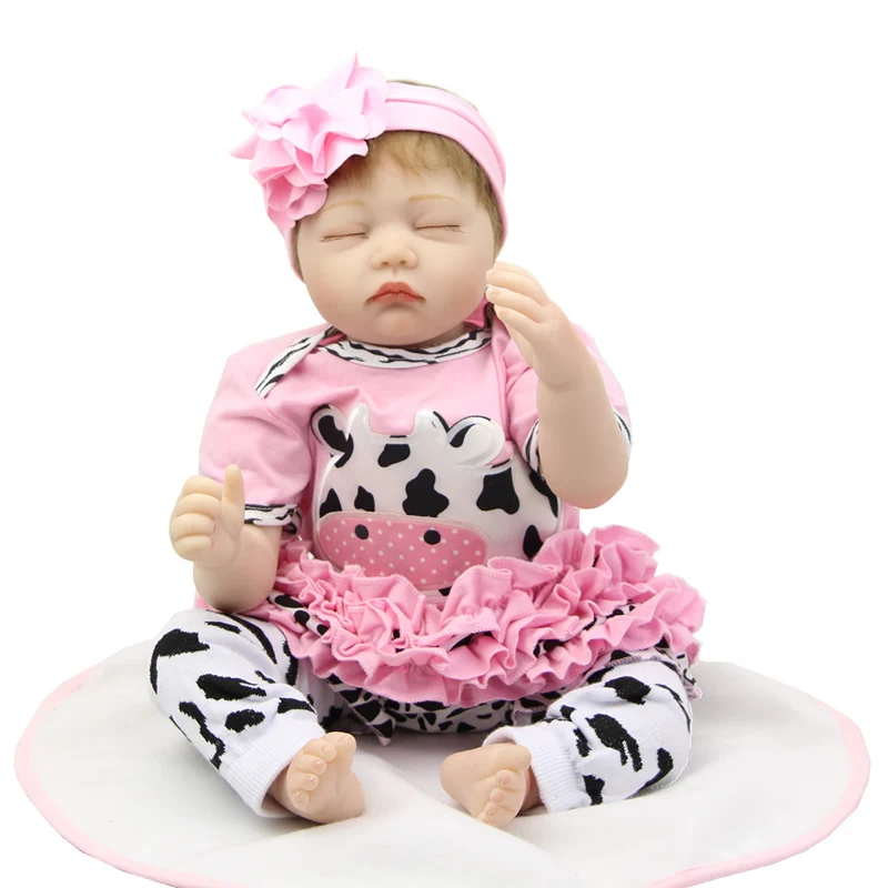 KEIUMI 22 Inch Nou-născut Păpuși 55 cm Dormit Renăscut Baby Doll Realist Copii Fata de Jucarii Pentru Copii de Ziua de nastere Cadouri de Craciun