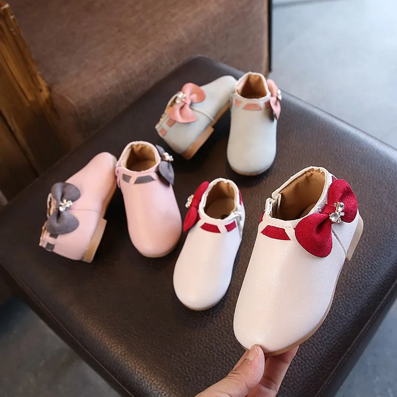 Copii Pantofi de Toamna Copilul Casual cu Fermoar Cizme Fetita Adidas Papion Drăguț Fete Pantofi de copii