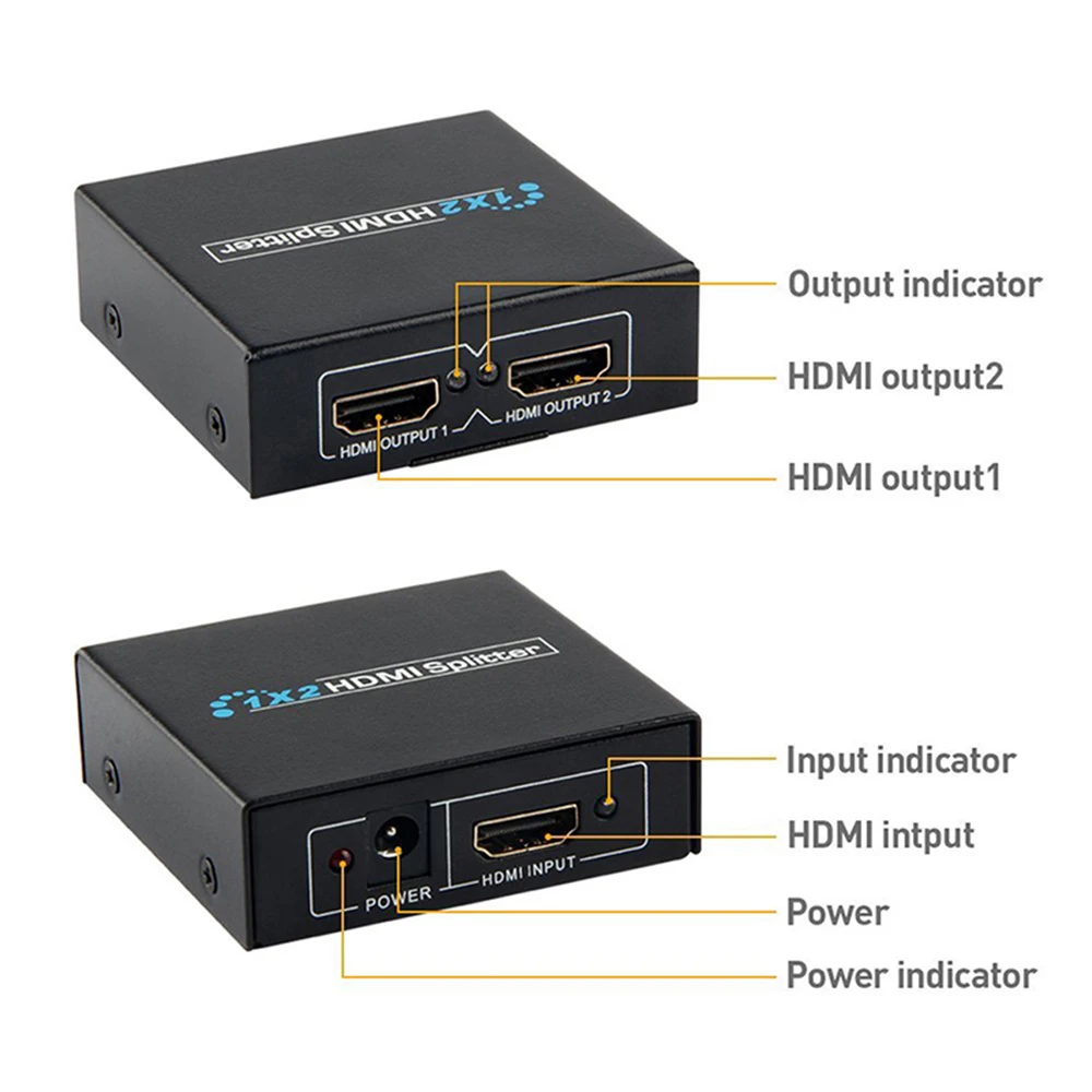 Nou 1 în 2 1080p, 4K 1x2 Stripteuză 3D Power Amplificator de Semnal 4K compatibil HDMI Splitter Pentru DVD HDTV Xbox PS3 UE Adaptor