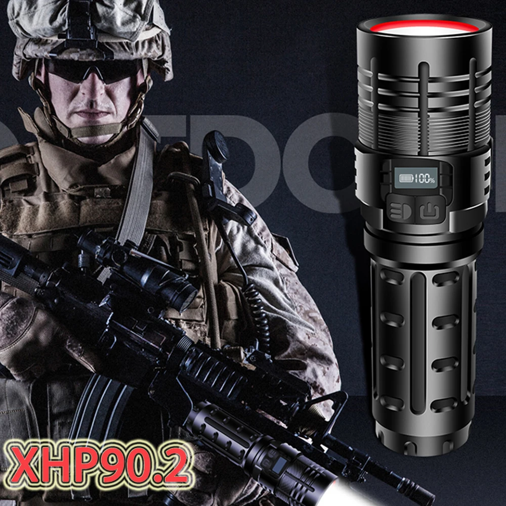 Cel mai puternic XHP90.2 led lanterna lanterna usb reîncărcabilă lumina flash xhp90 tactice felinar xhp70.2 lampă de lucru 18650 lampa de tabără