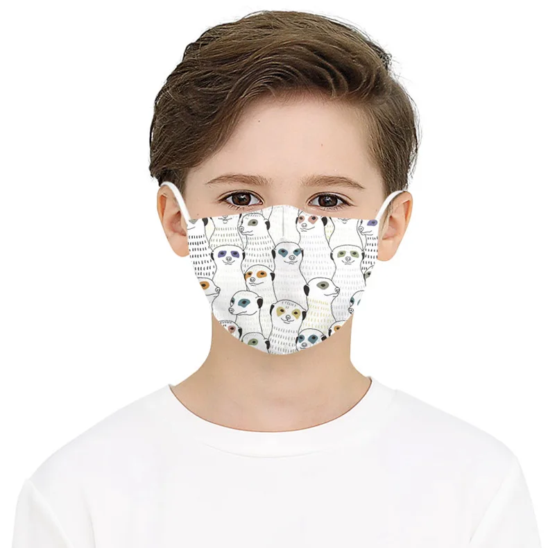 1 BUC Copil Masca de Animal Gura, Masca pentru Copii Masca Anti-praf Lavabil Recusable Masca Faciala Cool Fashion cu 2 Filtre