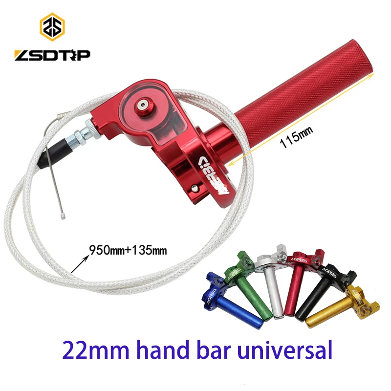 ZSDTRP 22mm CNC Aluminiu Acerbs Clapetei de Prindere Rapidă Twister + Cablu Acceleratie Universal 22mm Parte, Bar, Biciclete Murdărie Motocicleta