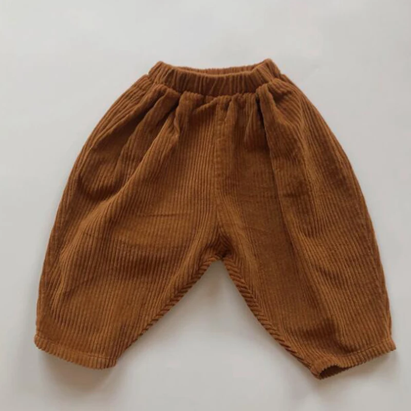 Copii, Casual, Talie Elastic Pantaloni de Bumbac Culoare Solidă Pantaloni de Catifea Stil coreean Baieti Fete Pantaloni pentru Copii Haine