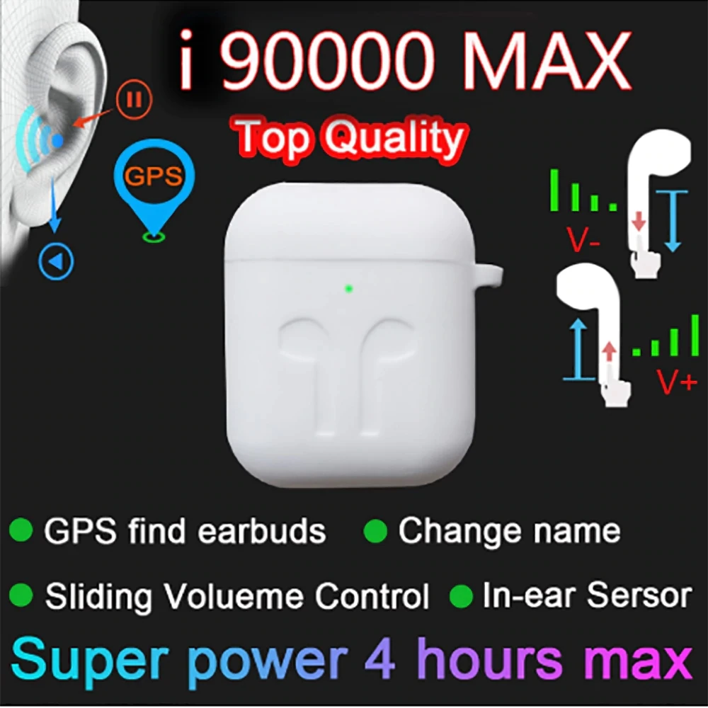 I90000 MAX TWS Bluetooth 5.0 Căști Wireless Hedset 8D Super Bass Pavilioane Pentru Toate Smartphone PK i5000 i90000 TWS Pro I90000