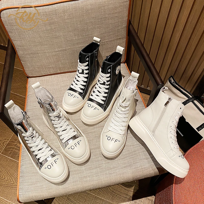 RY-RELAA femei pantofi din Piele de pe pantofi albi 2020 moda noua de pantofi de lux pentru femei uri high top sneaker pantofi casual femei