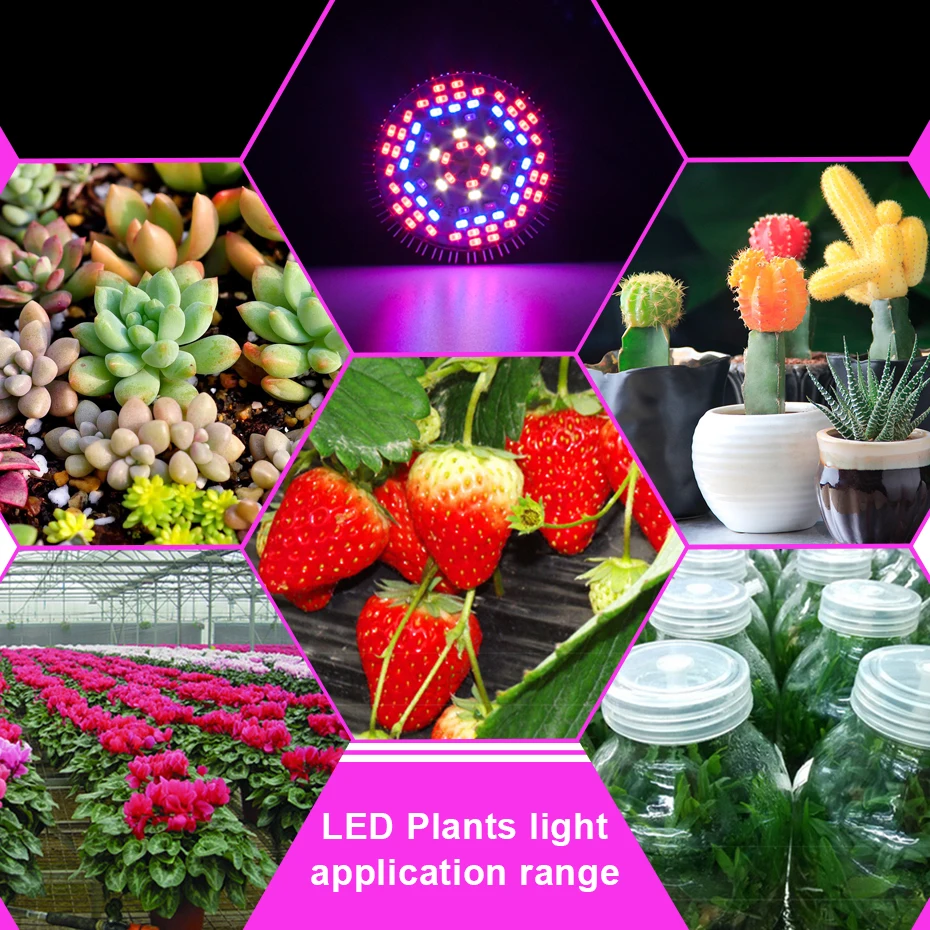LED-uri Cresc de Lumină întregul Spectru 10W 30W 50W 80W E27 LED Fito Lampa Fitolampy Bec 28 40 78 120LEDs Planta Lampa Pentru Flori Seedings