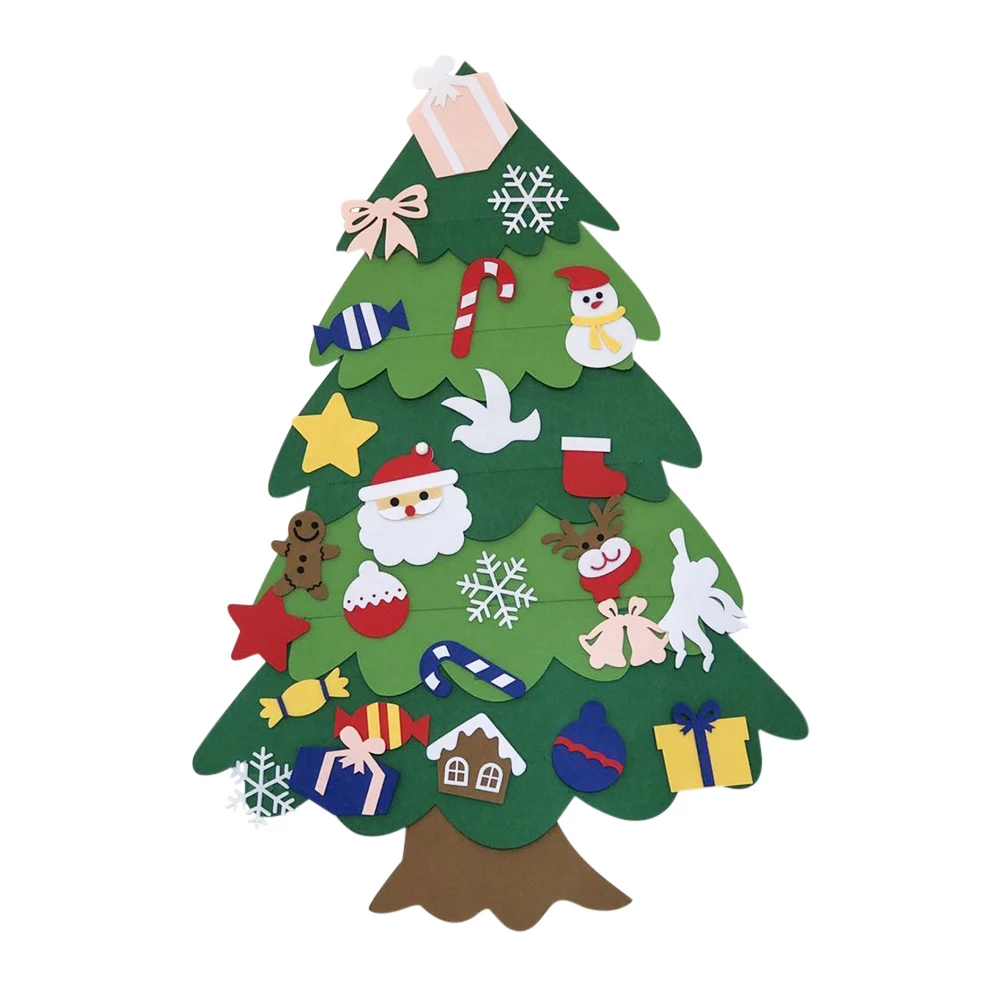 95x70cm DIY Simțit Ornamente pentru Pomul de Craciun Xmas Usa de Perete Decor Acasă Jucării pentru Copii Cadouri pentru Sărbătoarea de Anul Nou