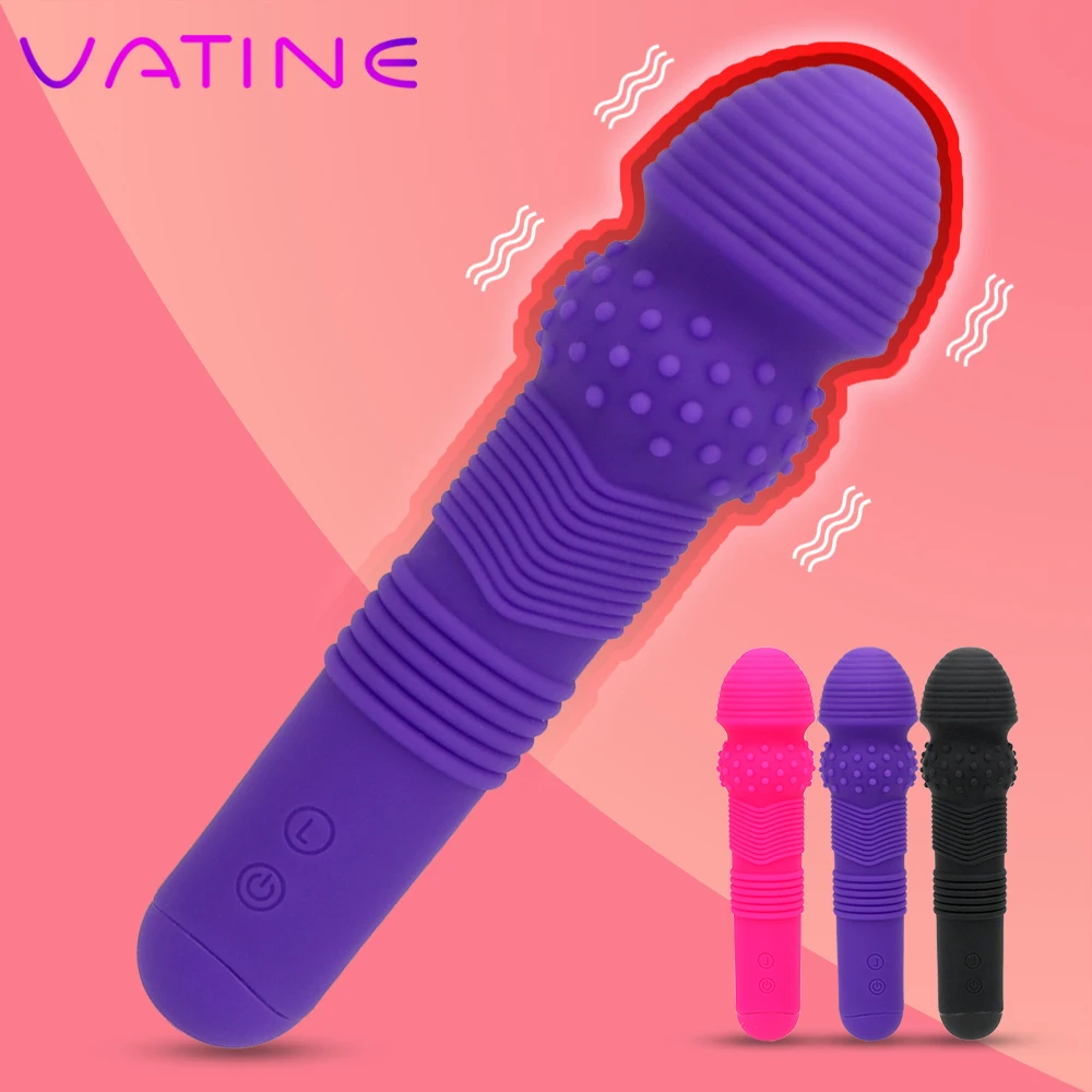VATINE Vaginal Masaj AV Stick Stimulare Clitoris Penis artificial sex Feminin Masturbare cu Vibrator de Încărcare USB 8 Moduri de Jucarii Sexuale pentru Femei