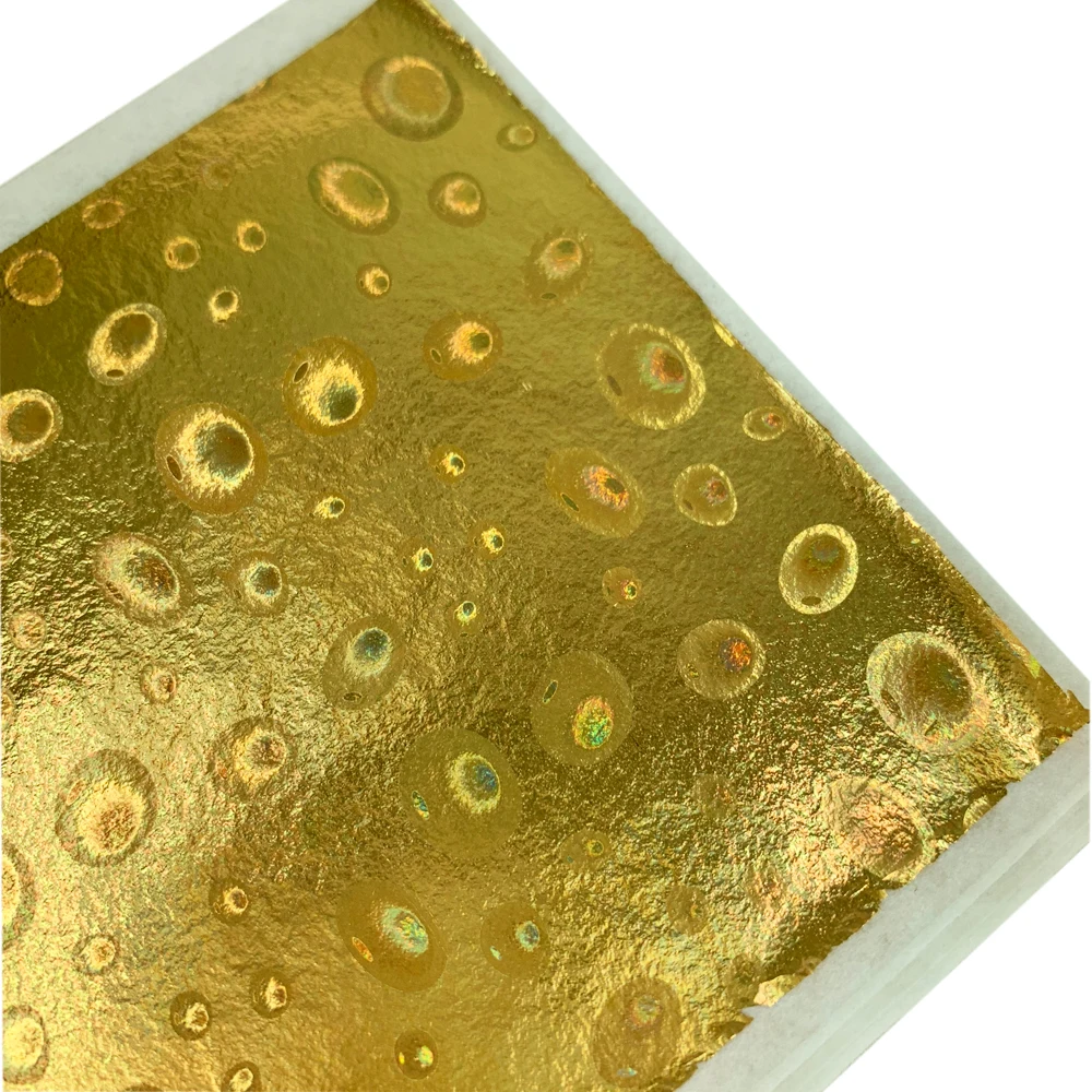 Laser Imitatie de Foita de Aur Foi de GOLDBURG - 100 Coli - 8 x 8.5 cm - Loose Leaf - 2 Culori Opțiune - Profesia de Calitate