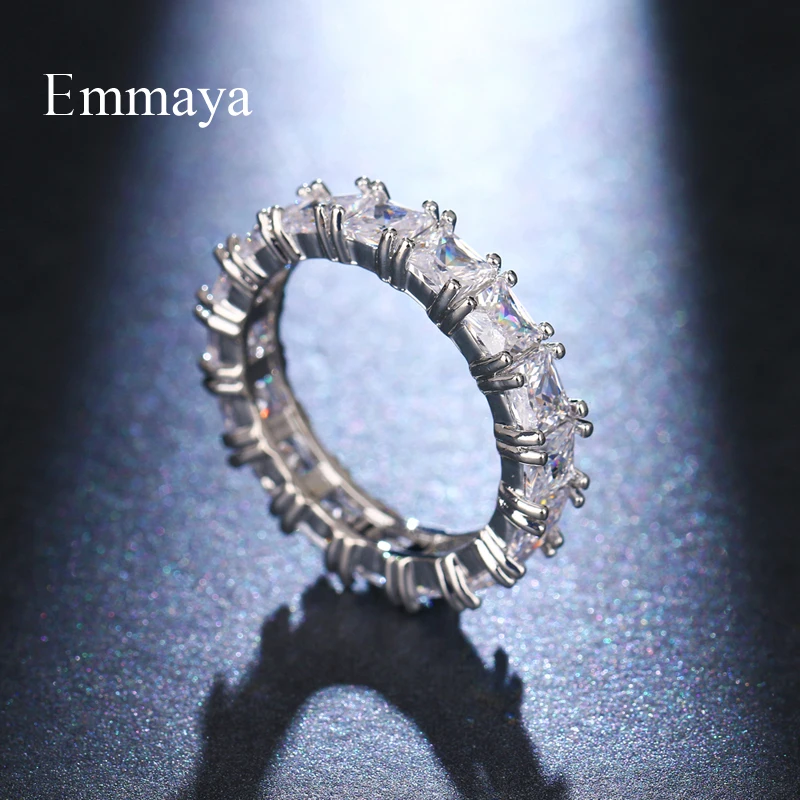 Emmaya Clasic Seria Completă Formă Pătrată AAA Zirconia Delicat Inel Rotund Pentru Femei Cadou de Aniversare Declarație de Moda