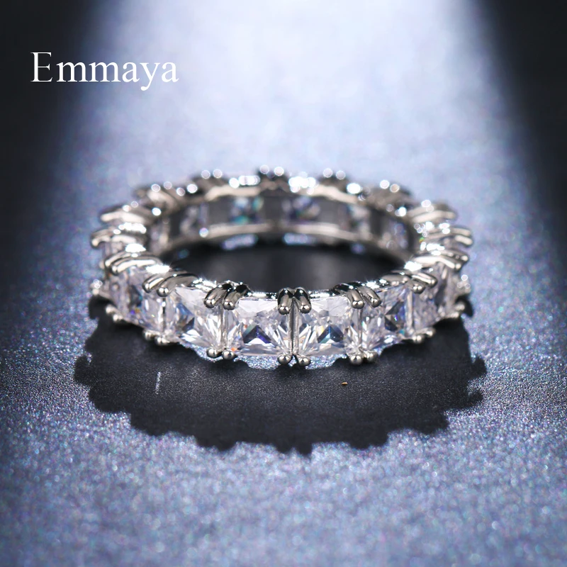Emmaya Clasic Seria Completă Formă Pătrată AAA Zirconia Delicat Inel Rotund Pentru Femei Cadou de Aniversare Declarație de Moda