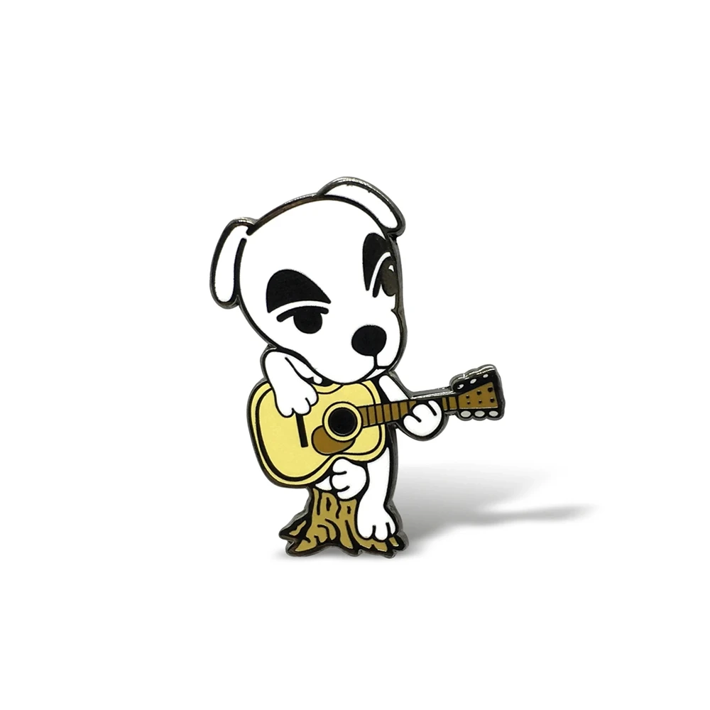 K. K. Slider Greu De Email Pin Desene Animate Drăguț Chitara Câine Brosa Medalie De Bijuterii De Moda Rever Rucsac Ace Animal Treceri Fan Cadou