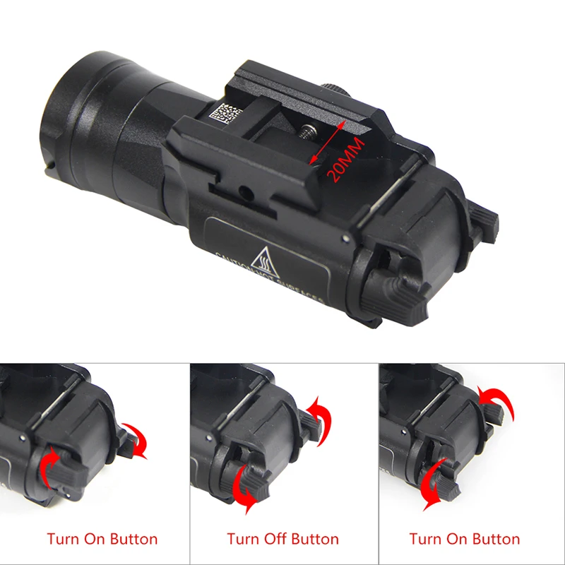 Clearance-ul Pistol Arma Lanterna Tactice lumina XH35 X300UH-B X300U X300 Glock pistol LED-uri Albe de Vânătoare Lanterna se potrivesc 20 mm feroviar