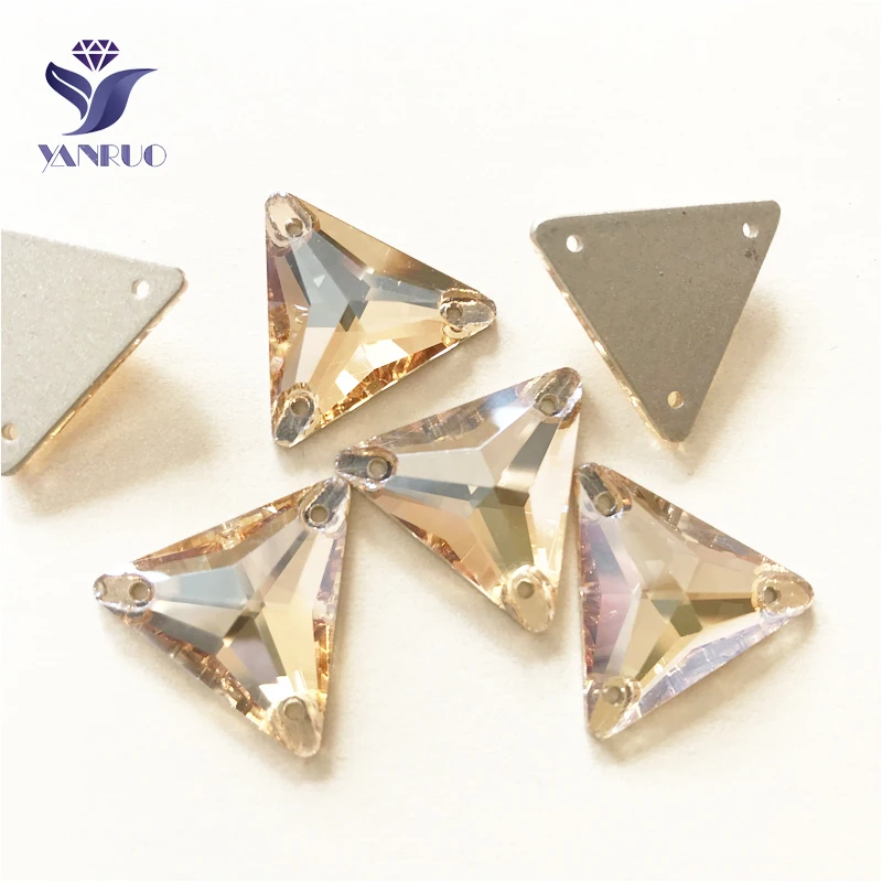 YANRUO 3270 Toate Dimensiunile GSHA de Înaltă Calitate Triunghi de Cusut Pietre Cristale Flatback Coase Pe Strass Sticlă, Stras