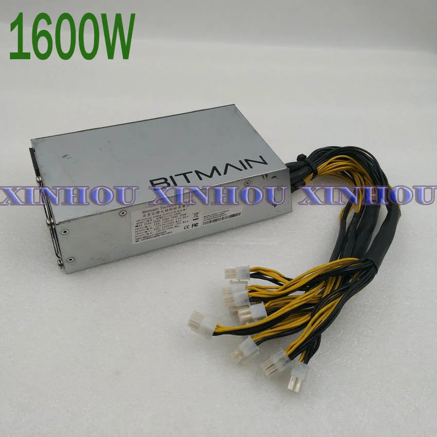 Folosit Bitmain APW3++ 12-1600-A3 12V 133A 1600W MAX BTC LTC ETH miner de Alimentare Pentru antminer s9 L3 Z11 S9k R4 Innosilicon A9 D9