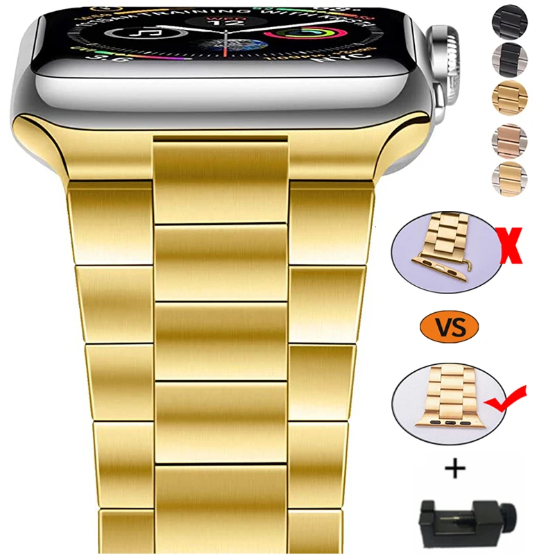 Metal Inoxidabil Curea din Otel pentru Apple Watch Band 44mm 40mm 38mm 42mm Brățară de Link-ul pentru IWatch Serie de Benzi SE 6 5 4 3 Bratara