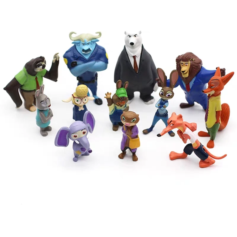 Disney Pixar Animal Nebun Oraș Serie de Acțiuni Personaj Anime Manual Model Decor Decor Copil Ziua de nastere Limitată set Cadou