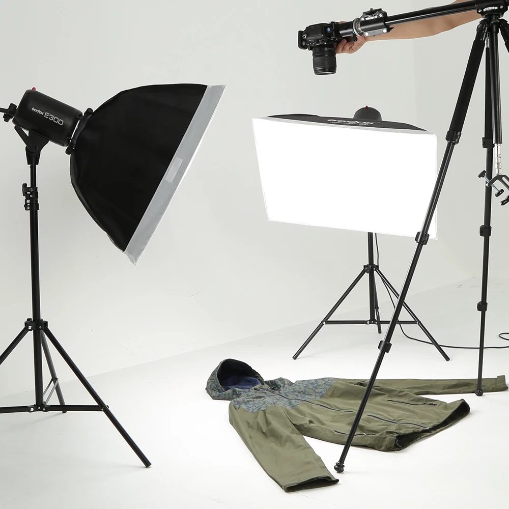 Godox Strobe Studio Flash de Lumină Kit 900W Fotografice de Iluminat -Stroboscoape, Usi Hambar, Standuri de Lumină, Declanseaza, Umbrele, Cutie Moale