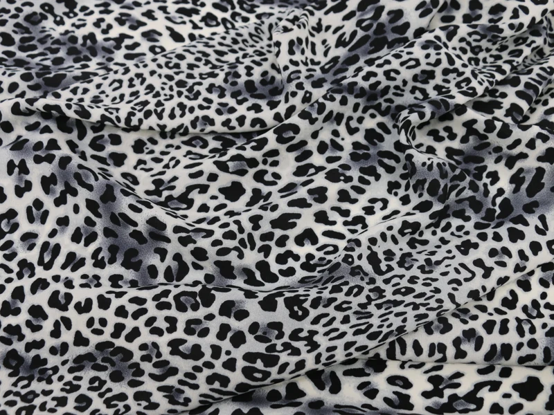 Metru Africa de leopard stretch tesatura sifon material pentru rochie camasa