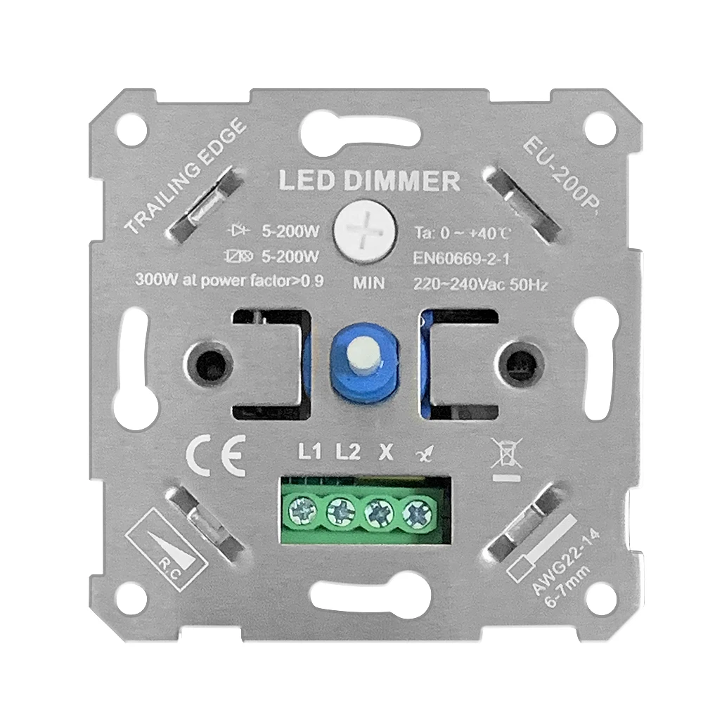 LED Dimmer Switch 200W 200-240V Reglabil Luminozitatea Lămpii Benzi Driver două Culoare Lumină de Alimentare Controller marcajul CE, EMC, LVD, ROHS