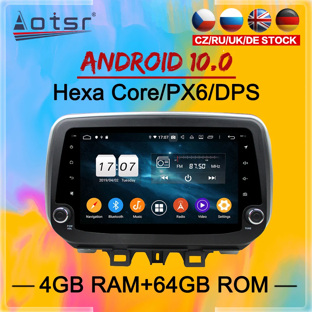 2 Din IPS Android 10 DSP Mașină Player Multimedia Pentru HYUNDAI IX35 Tucson 2018 2019 Navigare GPS Audio Radio WIF stereo unitatea de cap
