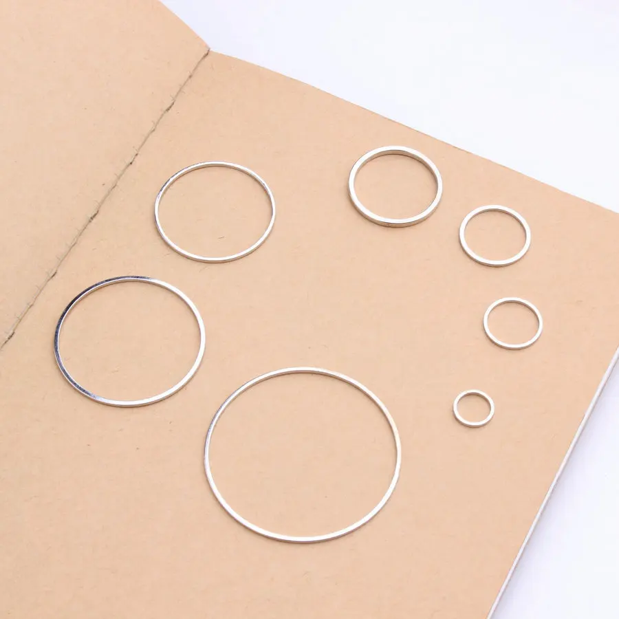 En-gros de 100buc Geometrice Grafic Cerc Rotund Farmecele Metalice Aliaj Simplifica Bijuterii DIY Constatările Ornament Accesorii