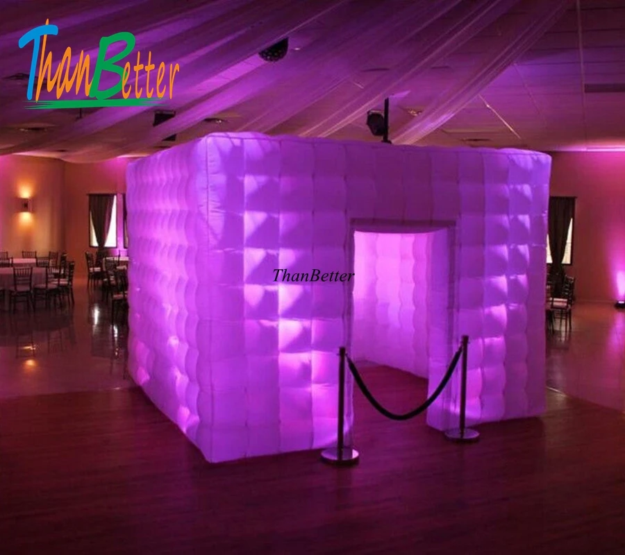 ThanBetter Personalizate Nunta Petrecere Gonflabile Photo Booth Gonflabile Cub de Carbin Gonflabile casa Cu Multi-color cu LED-uri