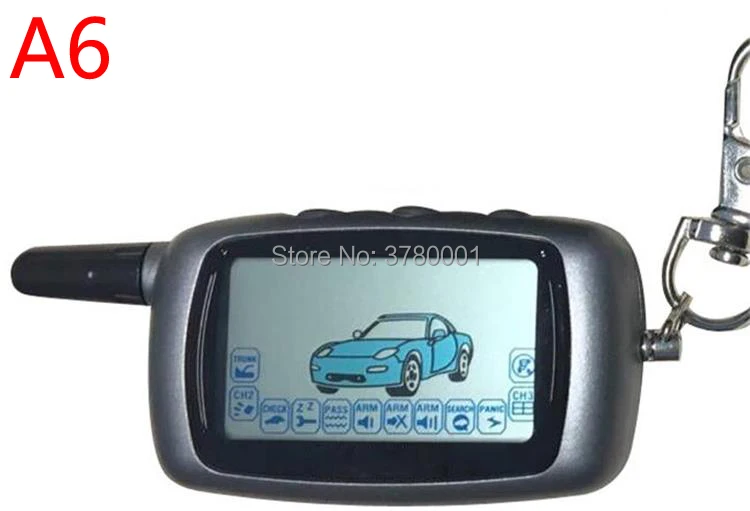 A6 LCD Telecomanda breloc Breloc + Albastru A6 Silicon de Caz Pentru Securitatea Vehiculului Două Mod de Alarma Auto StarLine A6 Breloc