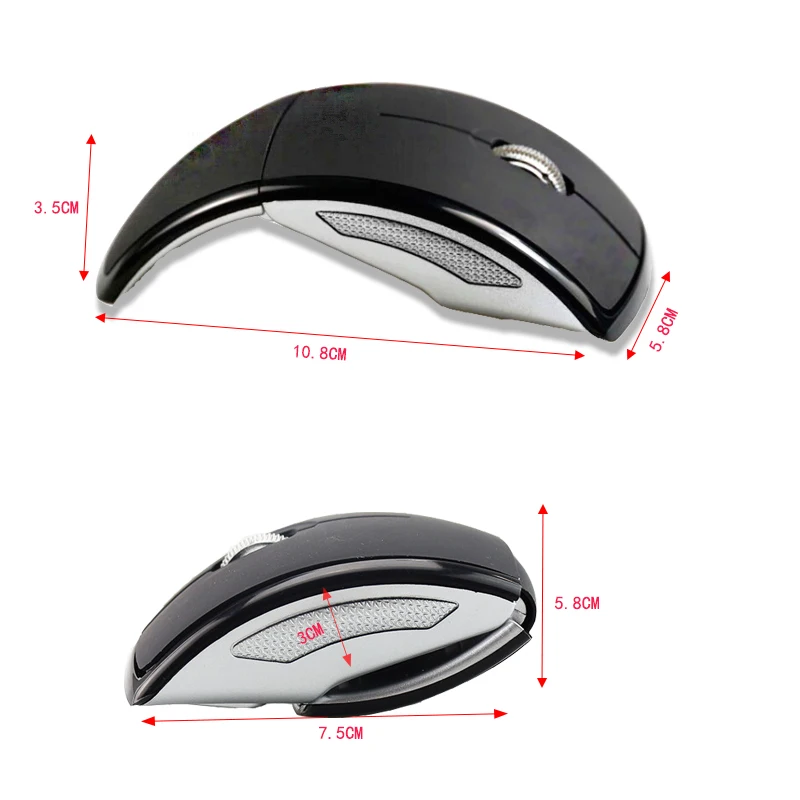 Mouse Wireless 2.4 GHz Mini Receptor 1600DPI 10M Mouse wireless Pliabil fără Fir mouse-ul Pentru Laptop Soareci souris sans fil