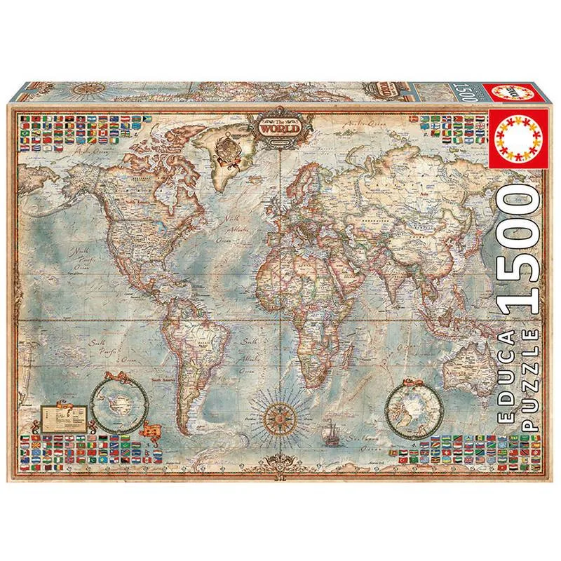 1000 Piese Puzzle-uri de Asamblare poza World Map puzzle jucării pentru adulți copii jocuri pentru copii jocuri educative Jucarii