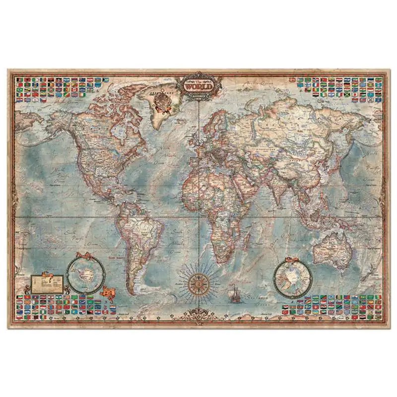 1000 Piese Puzzle-uri de Asamblare poza World Map puzzle jucării pentru adulți copii jocuri pentru copii jocuri educative Jucarii
