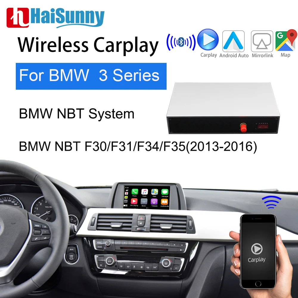 Wireless Carplay Pentru BMW NBT 3Series F30 - F35 E80 E91 E92 E46 2013-16 Suport Multimedia IOS Android Google Maps Inversa aparat de fotografiat