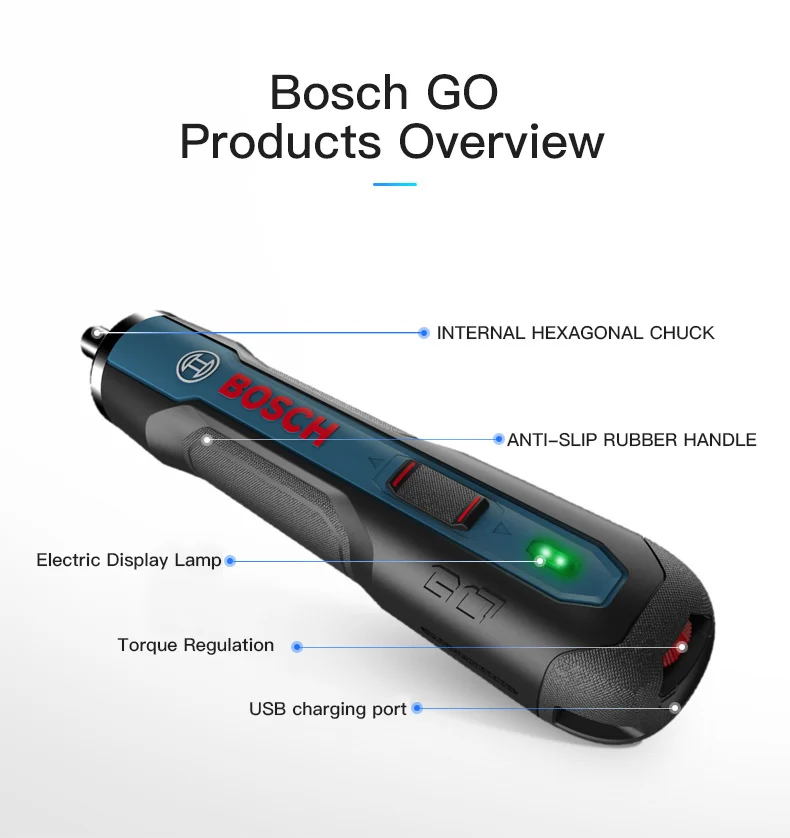 BOSCH GO Mini Electric Surubelnita 3.6 V litiu-ion Baterie Reîncărcabilă Acumulator mașină de Găurit cu burghie seturi set