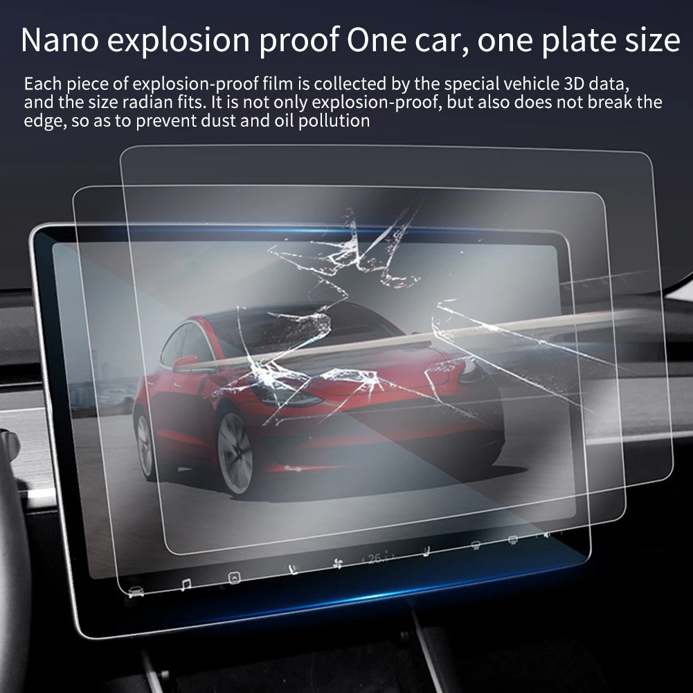 Ușor de Instalare Ultra Subțire Automat de Adsorbție Navigator Ecran Protector Anti-Amprente TPU Film Pentru Tesla Model 3 X S 19-20