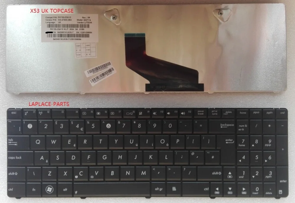 Noi, Originale, marea BRITANIE tastatura pentru Asus X53 X53Z K53 X73 04GN5JI1K00-7 SG-47600-2BA