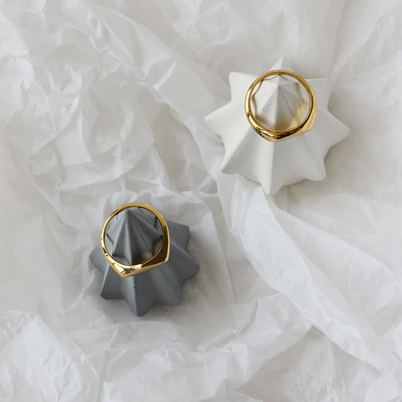 Diamant de Metal Inel de Măsline Femei de Toate-meci Set Inel pentru Femei Inel de Oțel Titan Placat cu Aur de 18K de Protecție de Culoare Nu Se Decoloreaza