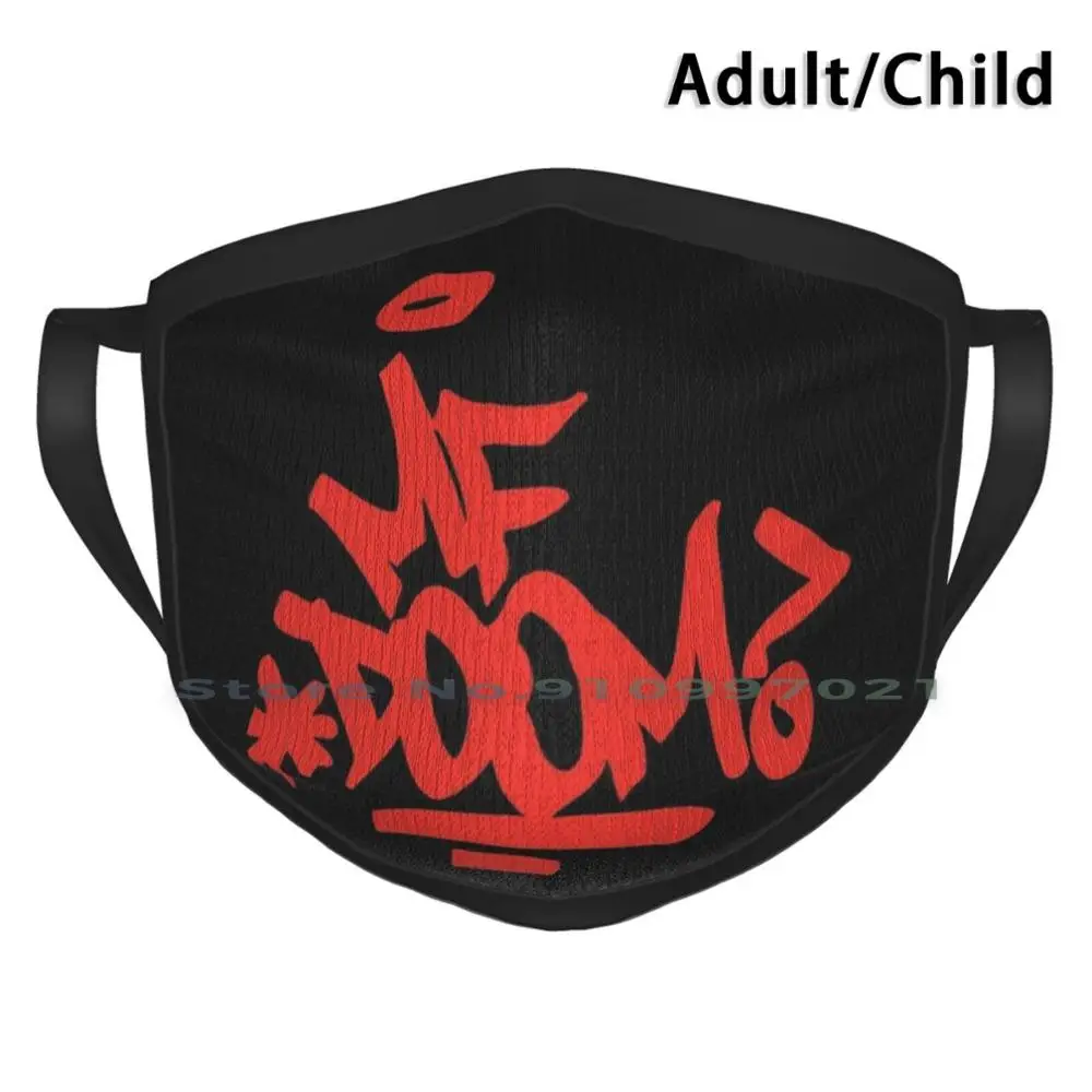 Doom - Mf Art Design Personalizat Pentru Copilul Adult Masca Filtru Lavabil Masca De Fata Orange Gravity Logo-Ul Rap Hip Hop Muzica Hip Hop