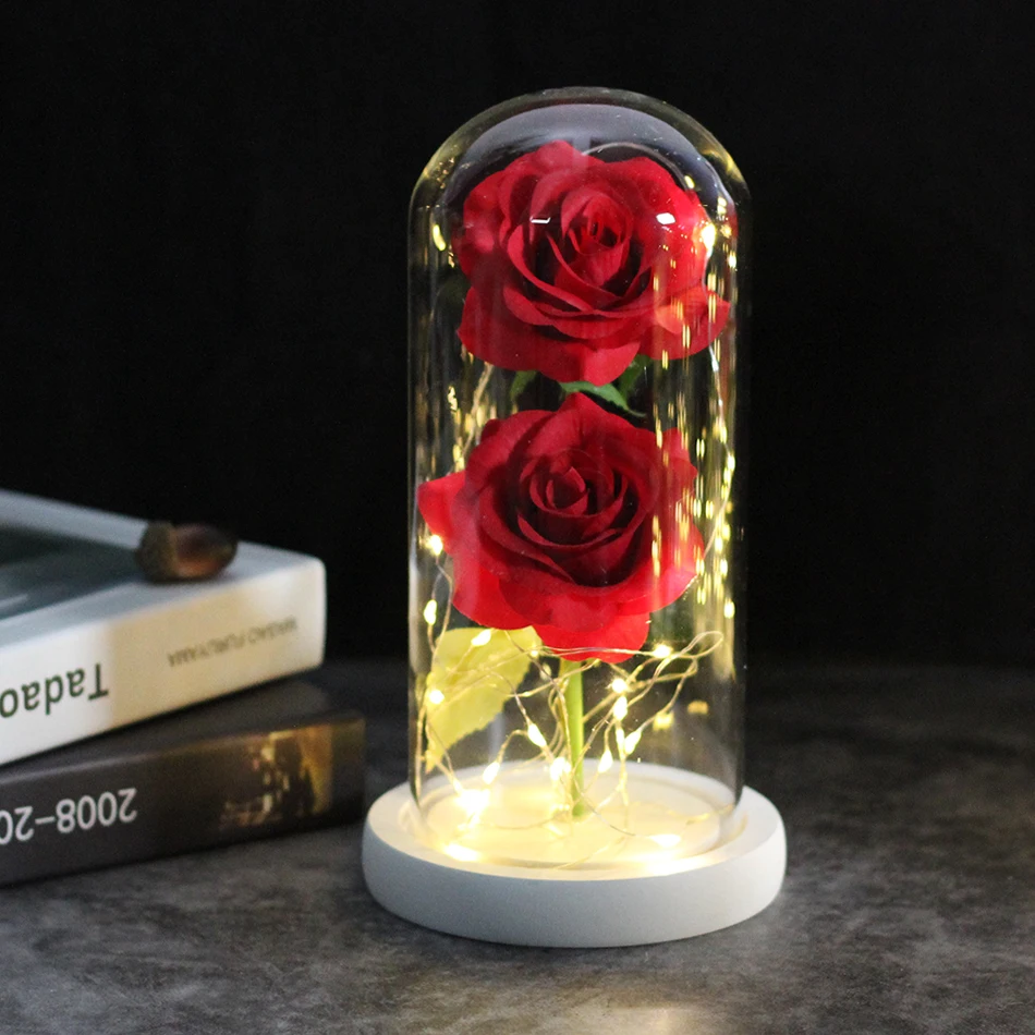 VIP Cadouri de Ziua Îndrăgostiților Frumusete Si ia Veșnică Floare Trandafir În Balon Decor de Nunta Flori Artificiale În Capac de Sticlă