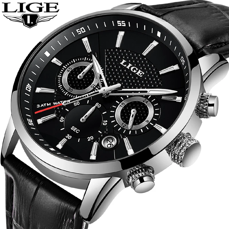 LIGE Moda Mens Ceasuri de Top de Brand de Lux Impermeabil Militare Cronograf Sport Cuarț Ceas de mână pentru Bărbați Ceas Masculin Reloj Hombre