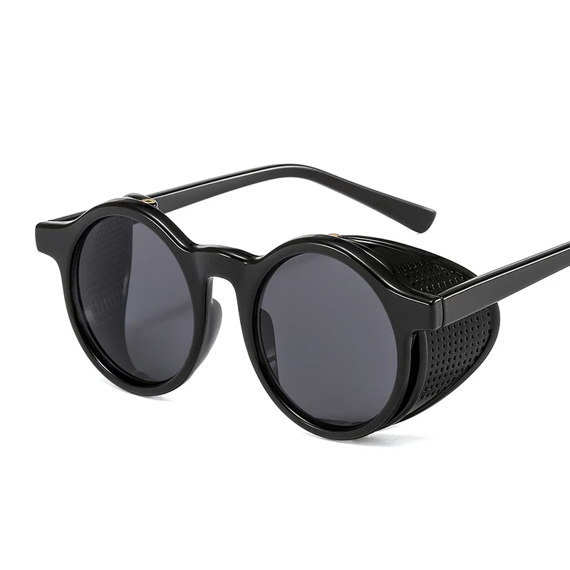 JackJad Bărbați Rece De Moda SteamPunk Unic Stil Vintage Rotund Ochelari De Soare Laterale Ochiurilor De Plasă Scut Design De Brand Ochelari De Soare Oculos De Sol