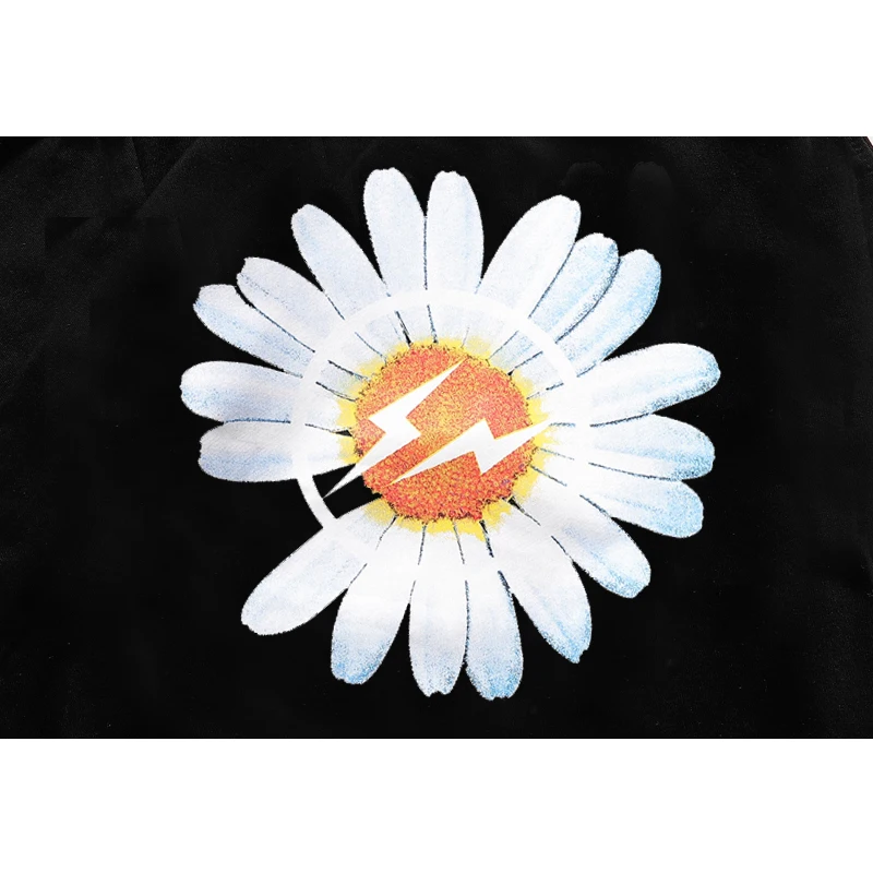 PEACEMINUSONE tricou G-DRAGON Daisy tricouri Vara Primavara Bărbați Femei Hip Hop Tee PEACEMINUSONE Logo-ul de Imprimare Topuri