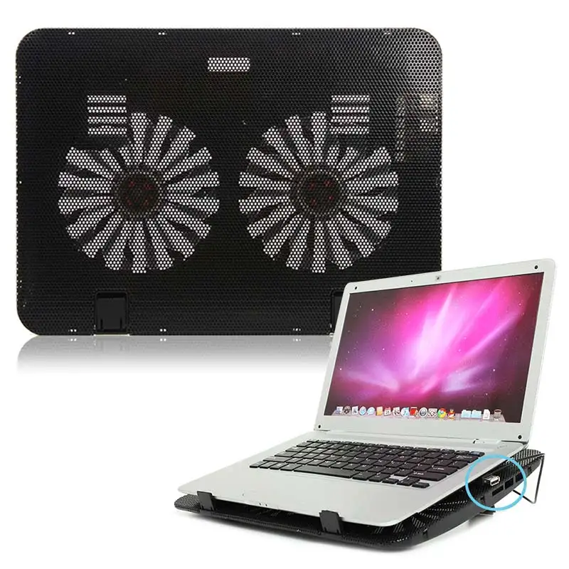 Noul Portabil Fierbinte de Răcire Laptop Cooler Pad Stand USB Alimentat de Două Ventilatoare de 15.6 inch Notebook QJY99