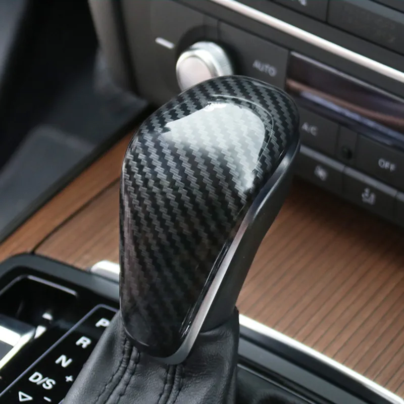 Fibra De Carbon De Culoare Consola Schimbatorului De Viteze Se Ocupe De Cap Acoperire Cadru Garnitura Pentru Audi A6 A7 2016-2018 Interior Autocolant Accesorii Auto